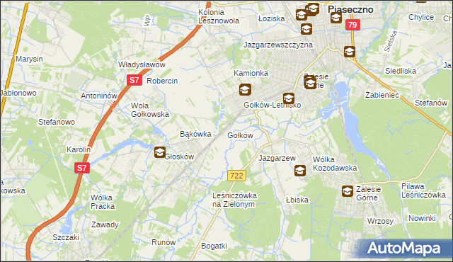 mapa Gołków, Gołków na mapie Targeo