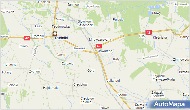 mapa Jaworzno Bankowe, Jaworzno Bankowe na mapie Targeo