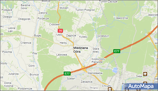 mapa Kostomłoty Drugie, Kostomłoty Drugie na mapie Targeo