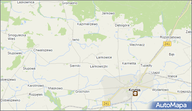 mapa Łankowice, Łankowice na mapie Targeo