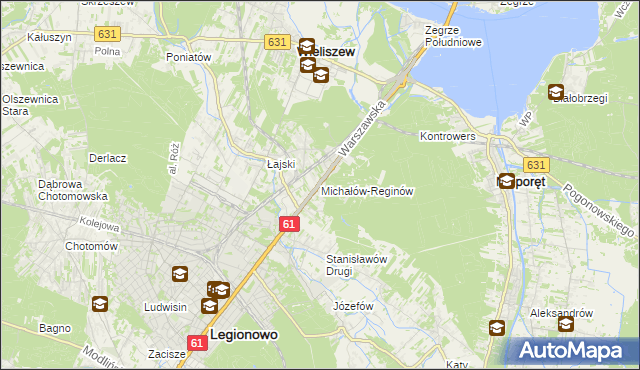 mapa Michałów-Reginów, Michałów-Reginów na mapie Targeo