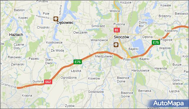 mapa Międzyświeć, Międzyświeć na mapie Targeo