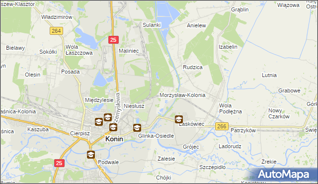 mapa Morzysław-Kolonia, Morzysław-Kolonia na mapie Targeo