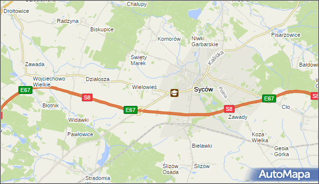 mapa Nowy Dwór gmina Syców, Nowy Dwór gmina Syców na mapie Targeo