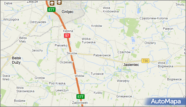 mapa Pabierowice, Pabierowice na mapie Targeo