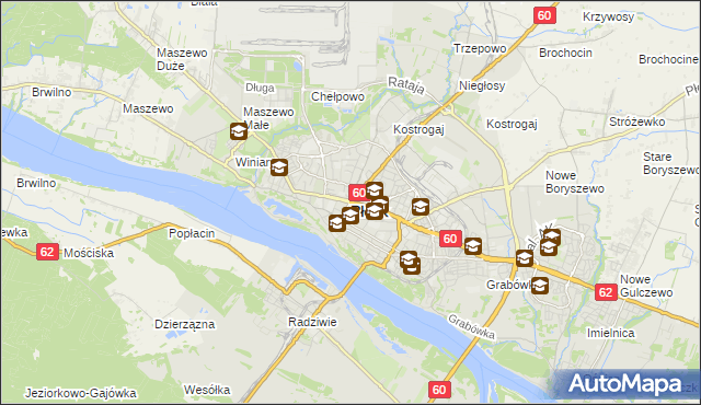 mapa Płock, Płock na mapie Targeo