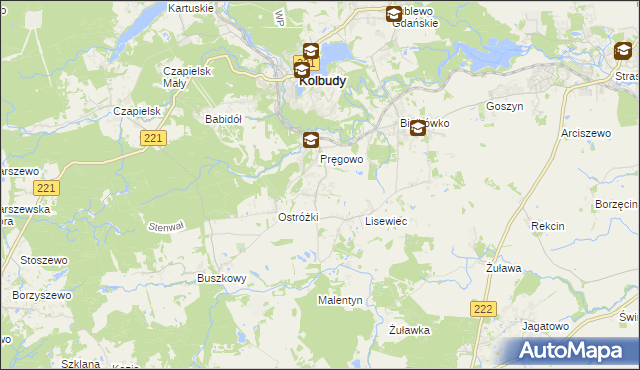 mapa Pręgowo Górne, Pręgowo Górne na mapie Targeo