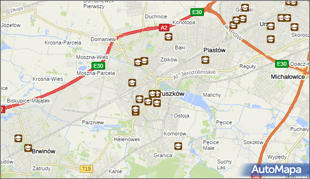 mapa Pruszków, Pruszków na mapie Targeo
