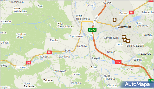 mapa Rębków, Rębków na mapie Targeo