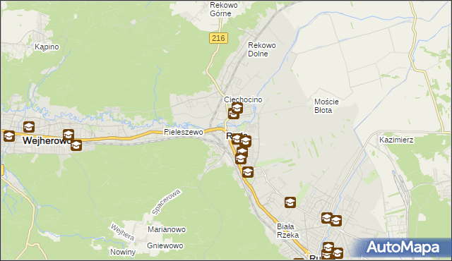 mapa Reda, Reda na mapie Targeo