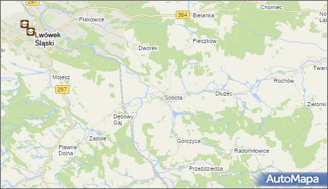 mapa Sobota gmina Lwówek Śląski, Sobota gmina Lwówek Śląski na mapie Targeo