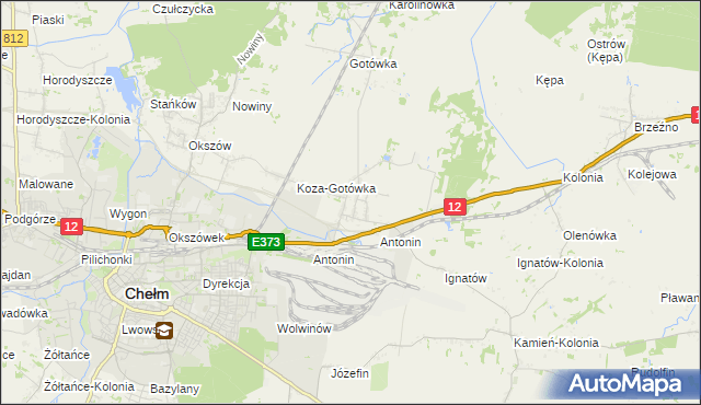 mapa Srebrzyszcze, Srebrzyszcze na mapie Targeo