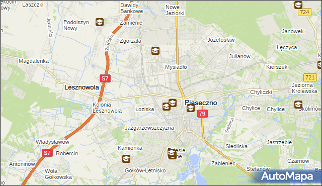 mapa Stara Iwiczna, Stara Iwiczna na mapie Targeo