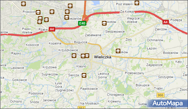 mapa Wieliczka, Wieliczka na mapie Targeo