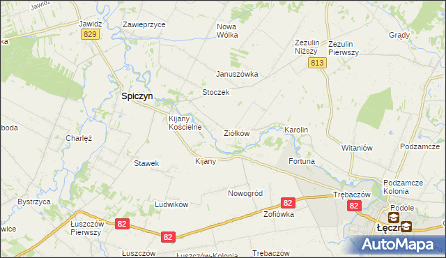 mapa Ziółków, Ziółków na mapie Targeo