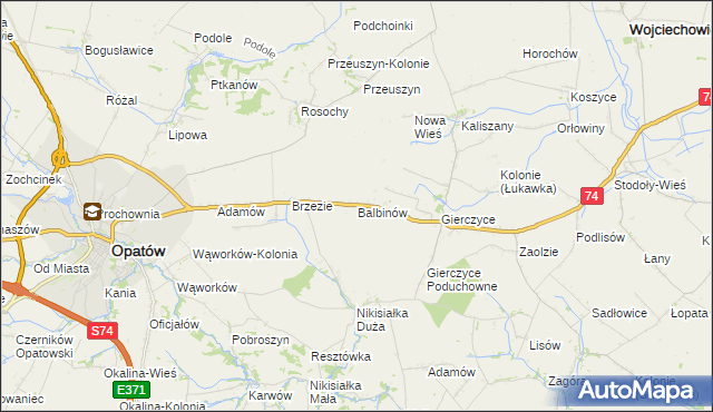 mapa Balbinów, Balbinów na mapie Targeo