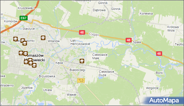 mapa Ciebłowice Małe, Ciebłowice Małe na mapie Targeo
