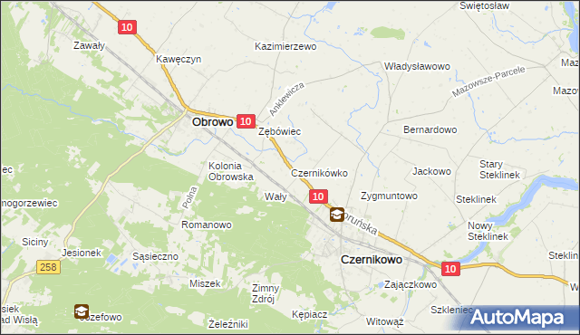 mapa Czernikówko, Czernikówko na mapie Targeo