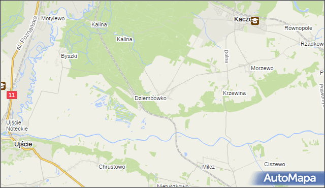 mapa Dziembowo, Dziembowo na mapie Targeo
