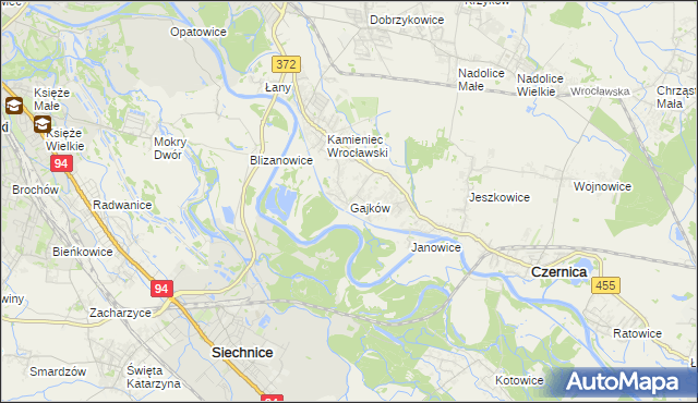 mapa Gajków, Gajków na mapie Targeo