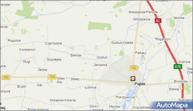 mapa Goślub, Goślub na mapie Targeo