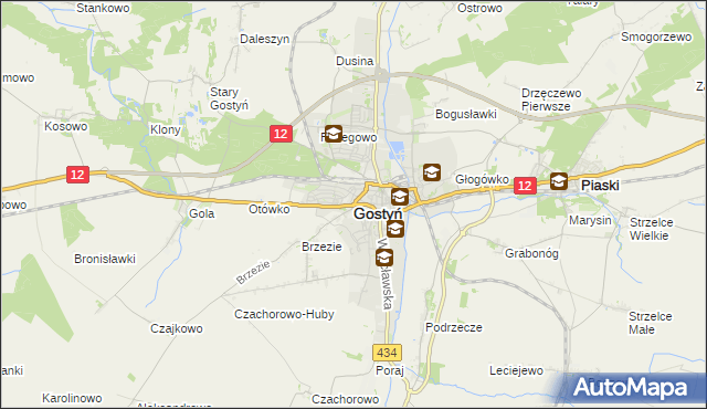 mapa Gostyń, Gostyń na mapie Targeo