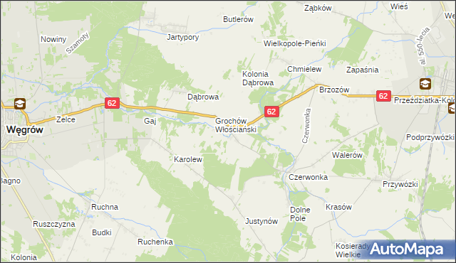 mapa Grochów Szlachecki, Grochów Szlachecki na mapie Targeo