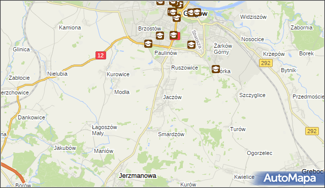 mapa Jaczów, Jaczów na mapie Targeo