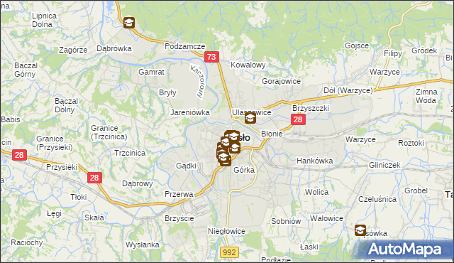 mapa Jasła, Jasło na mapie Targeo