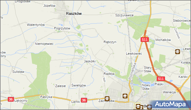 mapa Jelitów gmina Raszków, Jelitów gmina Raszków na mapie Targeo