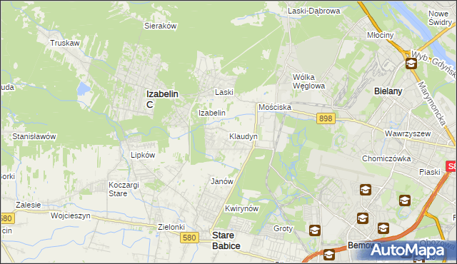 mapa Klaudyn, Klaudyn na mapie Targeo