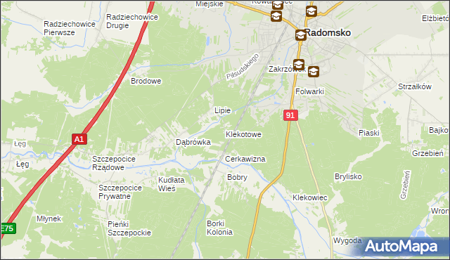 mapa Klekotowe, Klekotowe na mapie Targeo