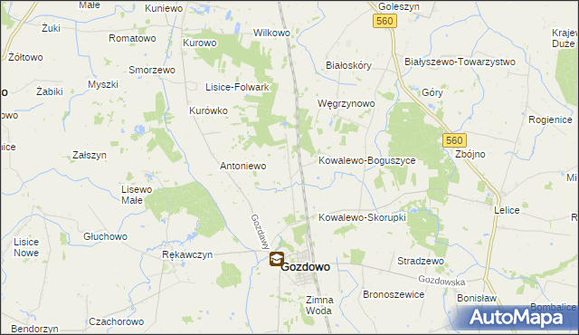 mapa Kolonia Przybyszewo, Kolonia Przybyszewo na mapie Targeo