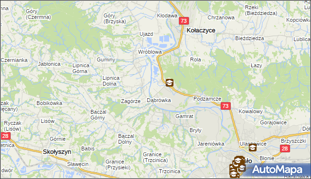 mapa Krajowice, Krajowice na mapie Targeo
