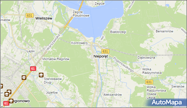 mapa Nieporęt, Nieporęt na mapie Targeo