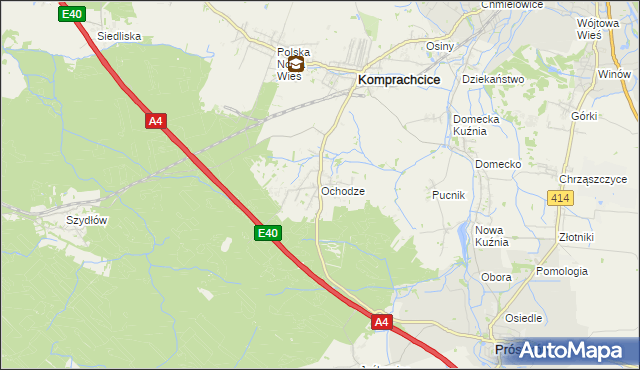 mapa Ochodze, Ochodze na mapie Targeo