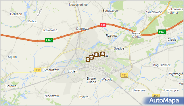 mapa Oleśnica, Oleśnica na mapie Targeo