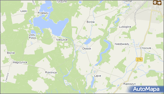 mapa Ołobok gmina Skąpe, Ołobok gmina Skąpe na mapie Targeo