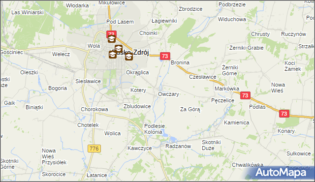 mapa Owczary gmina Busko-Zdrój, Owczary gmina Busko-Zdrój na mapie Targeo