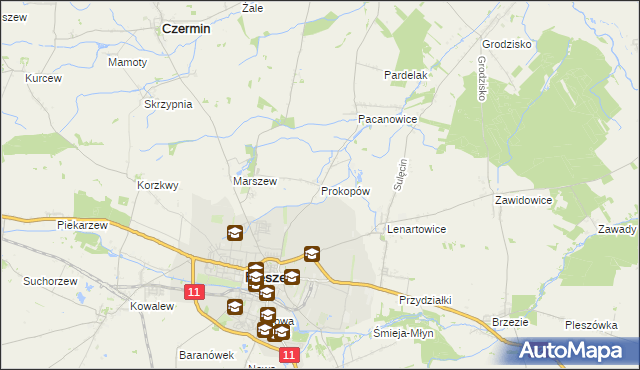 mapa Prokopów, Prokopów na mapie Targeo
