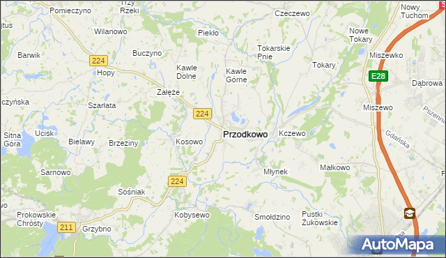 mapa Przodkowo, Przodkowo na mapie Targeo