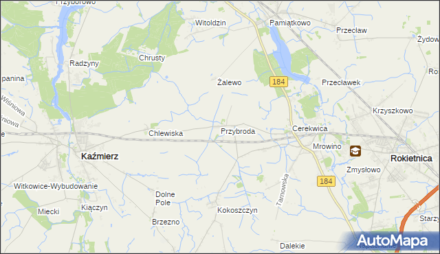 mapa Przybroda, Przybroda na mapie Targeo