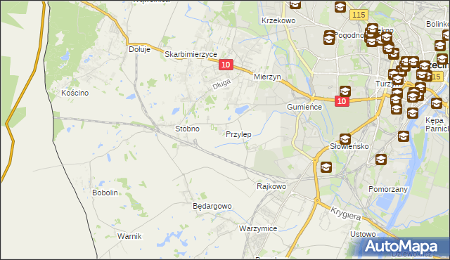 mapa Przylep, Przylep na mapie Targeo