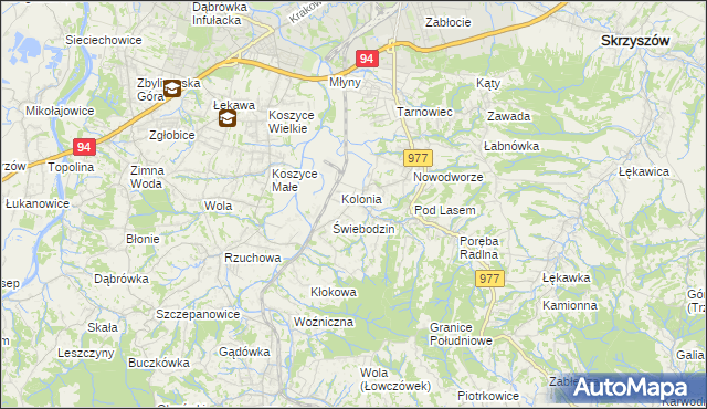 mapa Radlna, Radlna na mapie Targeo