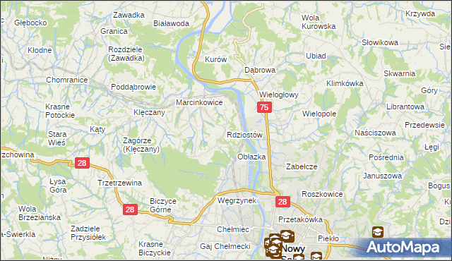 mapa Rdziostów, Rdziostów na mapie Targeo