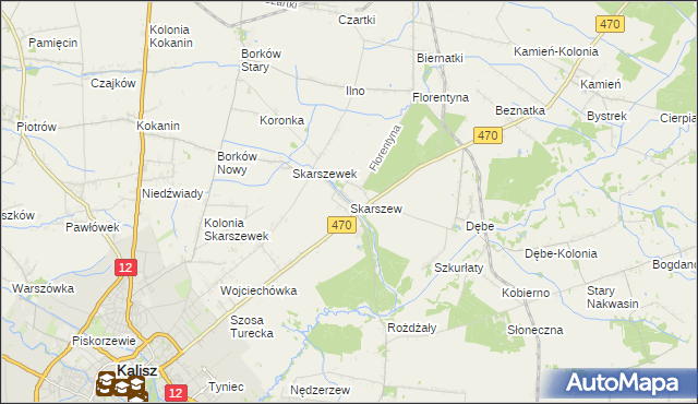 mapa Skarszew, Skarszew na mapie Targeo