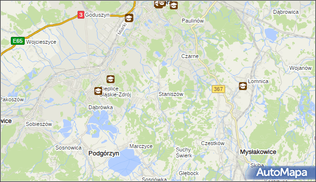 mapa Staniszów, Staniszów na mapie Targeo
