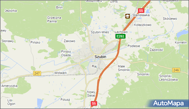mapa Szubin, Szubin na mapie Targeo