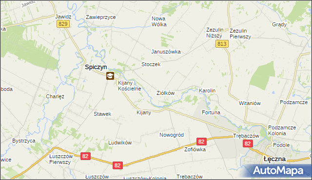 mapa Ziółków, Ziółków na mapie Targeo