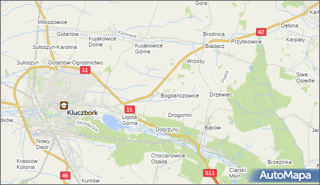 mapa Bogdańczowice, Bogdańczowice na mapie Targeo